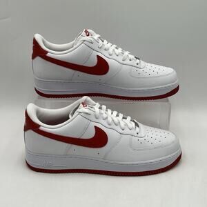 Mens Size 14 Nike Air Force 1 '07 White Dragon Red Shoes FJ4146 106